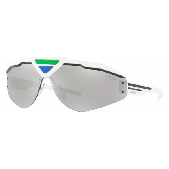 Prada Sunglasses SPR 69V Sporty White Shield Wrap - Picture 1 of 6